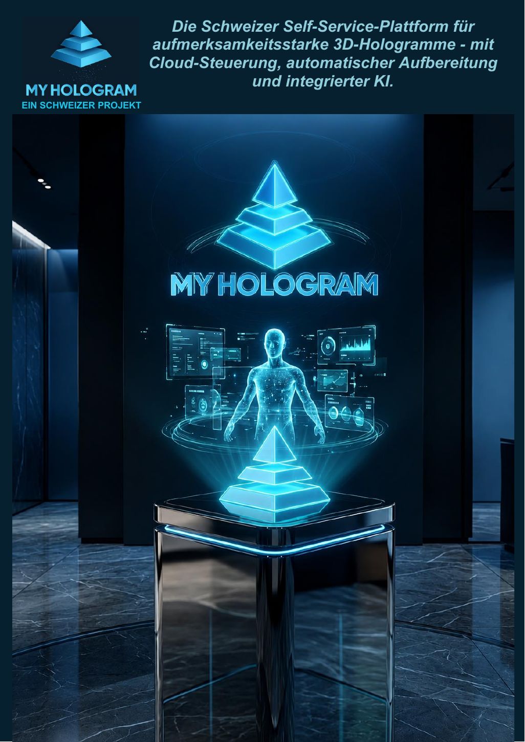 Titelseite des MyHologram-Produktkatalogs 2026